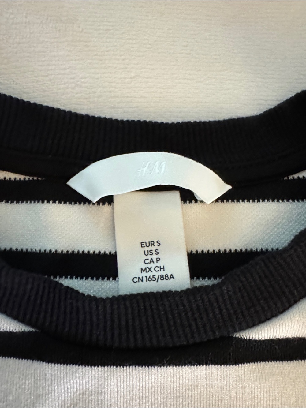 Woman’s Black & White Striped Shirt with Shoulder Buttons - Picture 3 of 4